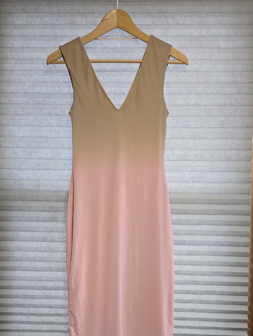 AFRM Sleeveless Ombre Maxi Dress in Taupe and Blush